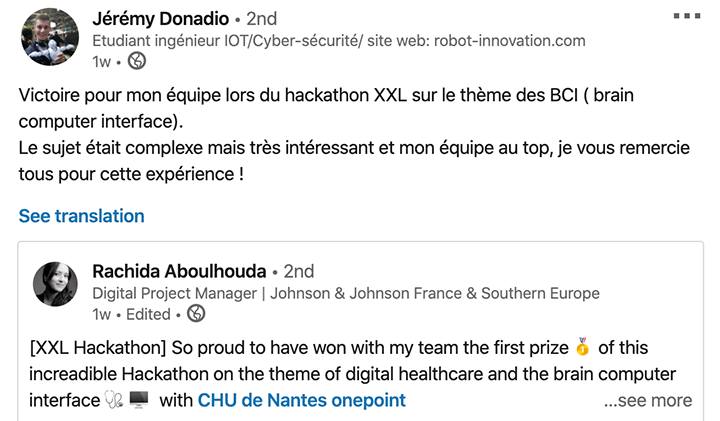 Jérémy 1 – “XXL” Hackathon : ESILV Students Rewarded by Companies for Their Cybersecurity, Training, E-health Solutions