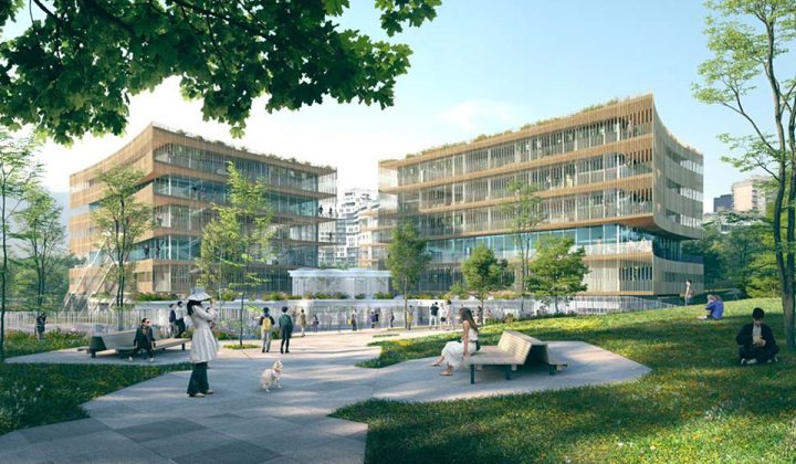 Le campus du Parc du Pôle Léonard de Vinci à Paris La Défense